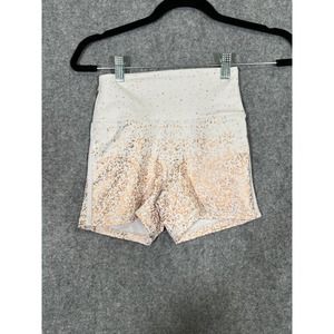 Buffbunny Shorts Women Extra Small Gym Workout Yoga Shorts Black Gold Marble